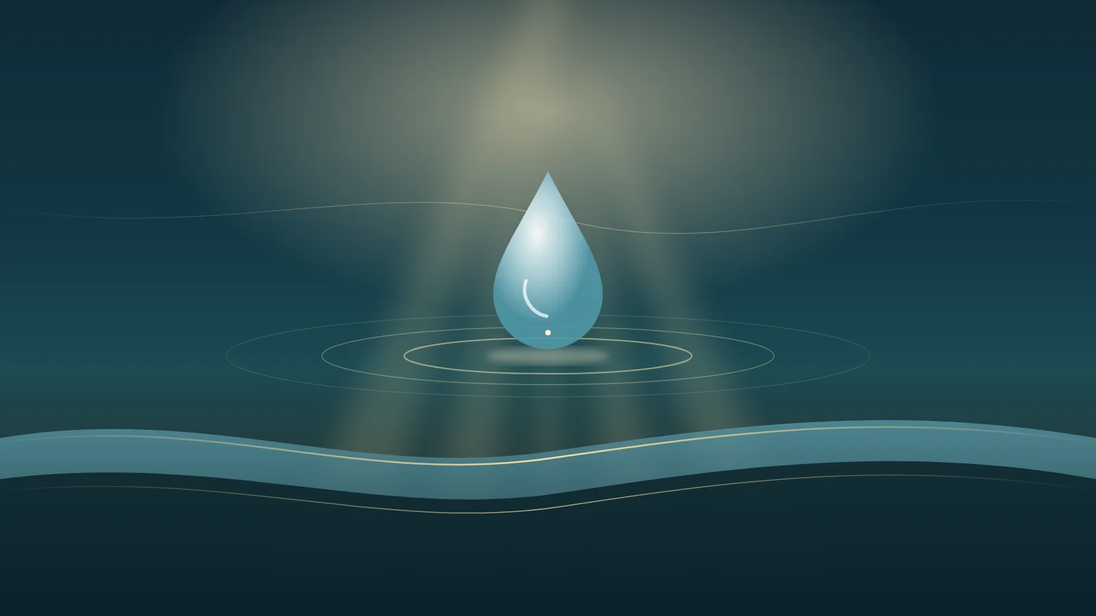 Thirsting for the Lord: a drop of water falling into still water
